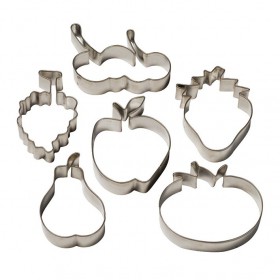 Комплект метални кутери "Плодове" - 6 елемента